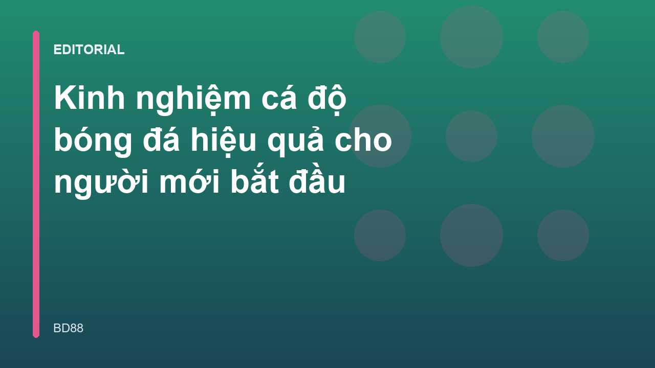 Kinh nghiệm cá độ bóng đá cho người mới
